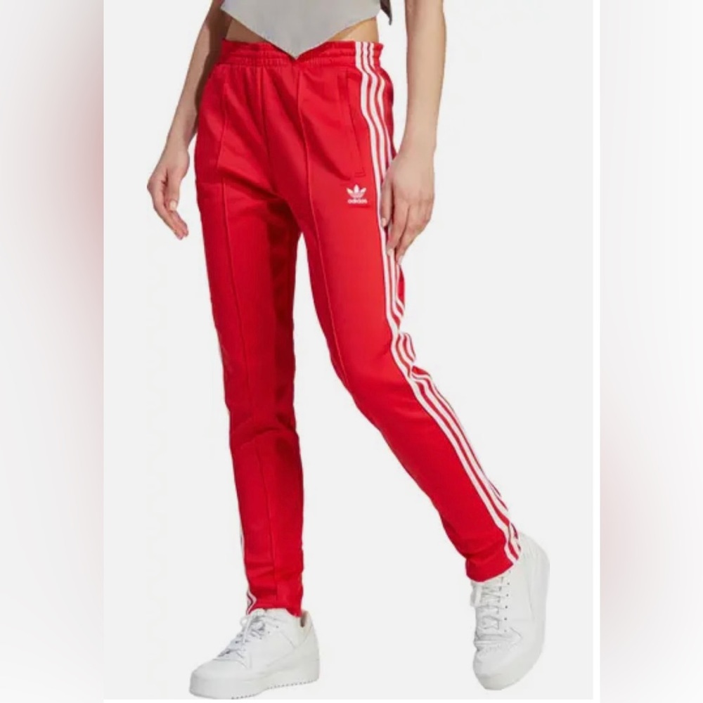 Adidas Superstar Scarlet 3 Stripe track pants jogger